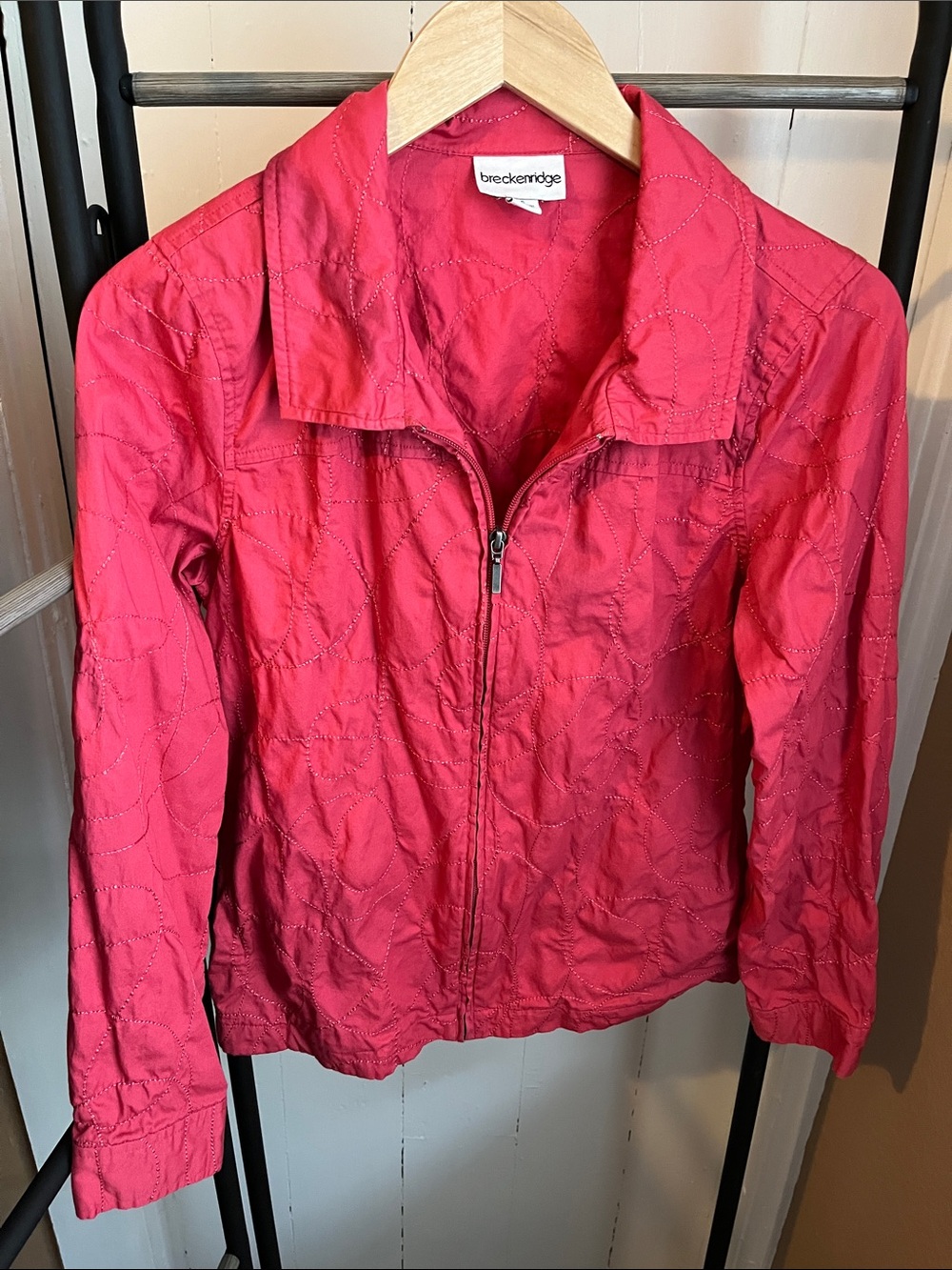 breckenridge Red Zip-Up Jacket